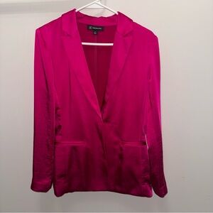 INC Satin Blazer Hot Pink Fuscia Small